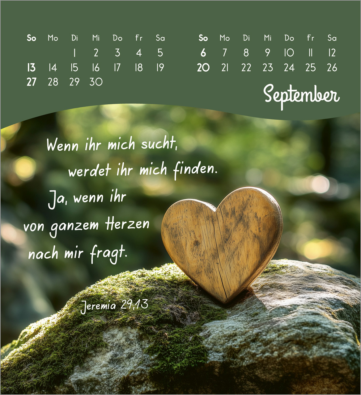 Von Herzen ein glückliches Jahr Tischkalender 2026