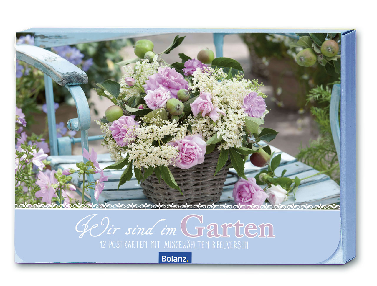 Postkartenbox Wir sind im Garten