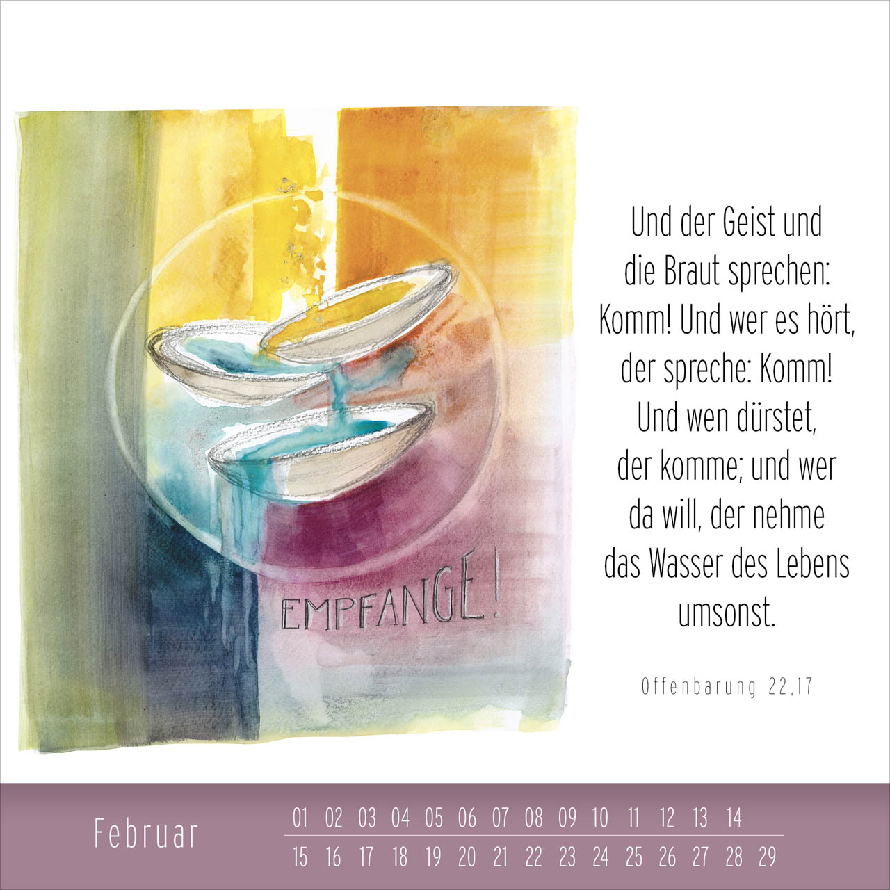 Immerwährender Tischkalender Hoffnung und Leben