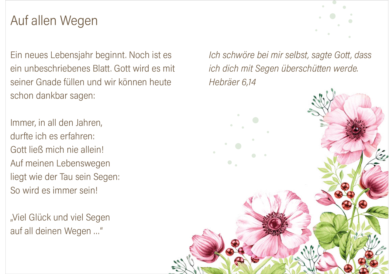 Grußheft - Viel Glück und viel Segen