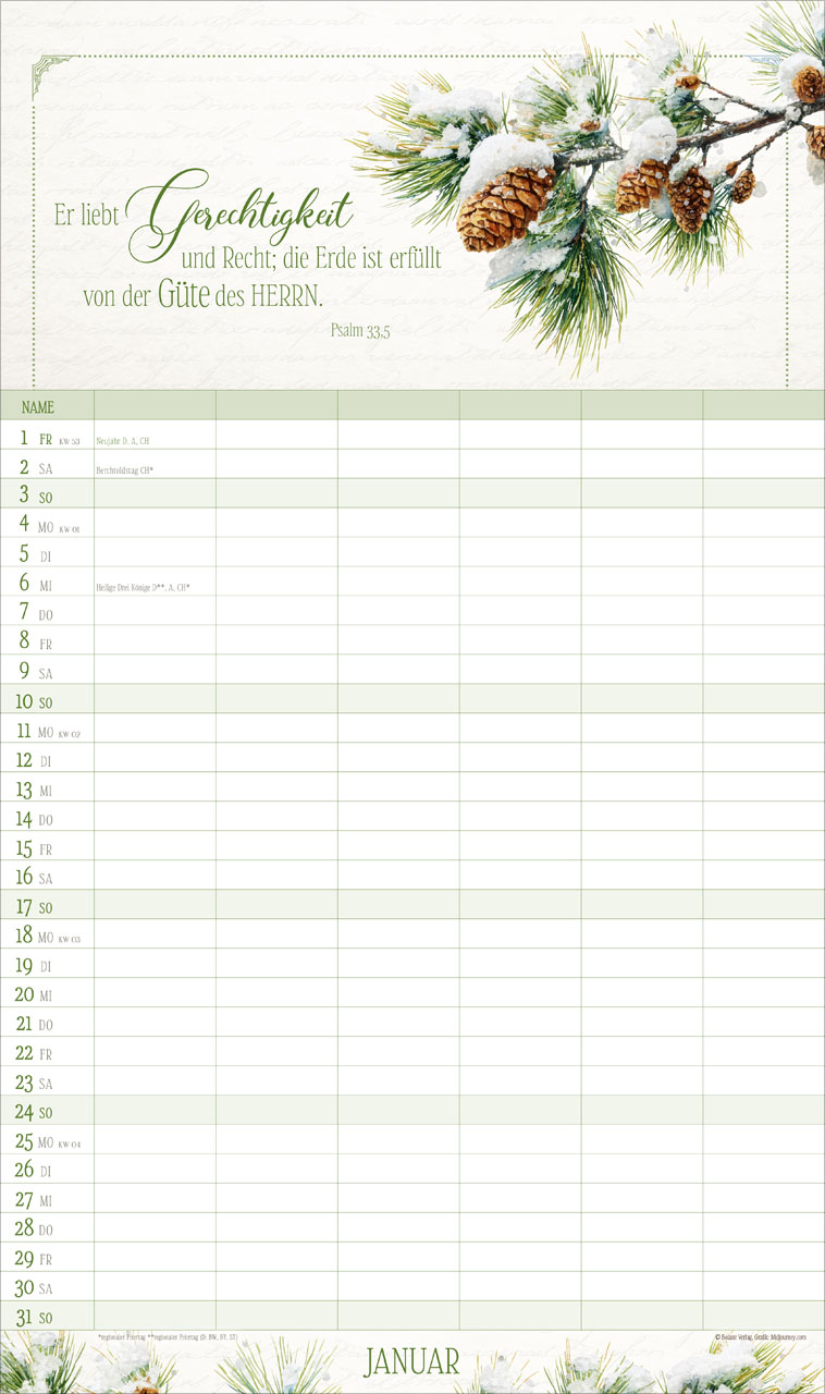 Poesie 2027 – Familienplaner