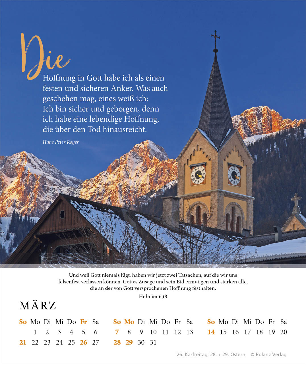 Fels meiner Stärke 2027 – Tischkalender
