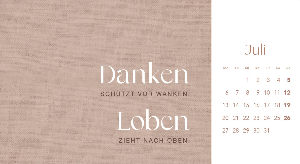 Leben in seiner Gegenwart 2026 - Postkartenkalender