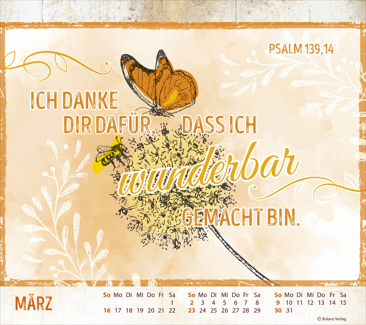 Starke Worte - Vintage 2025 - Tischkalender