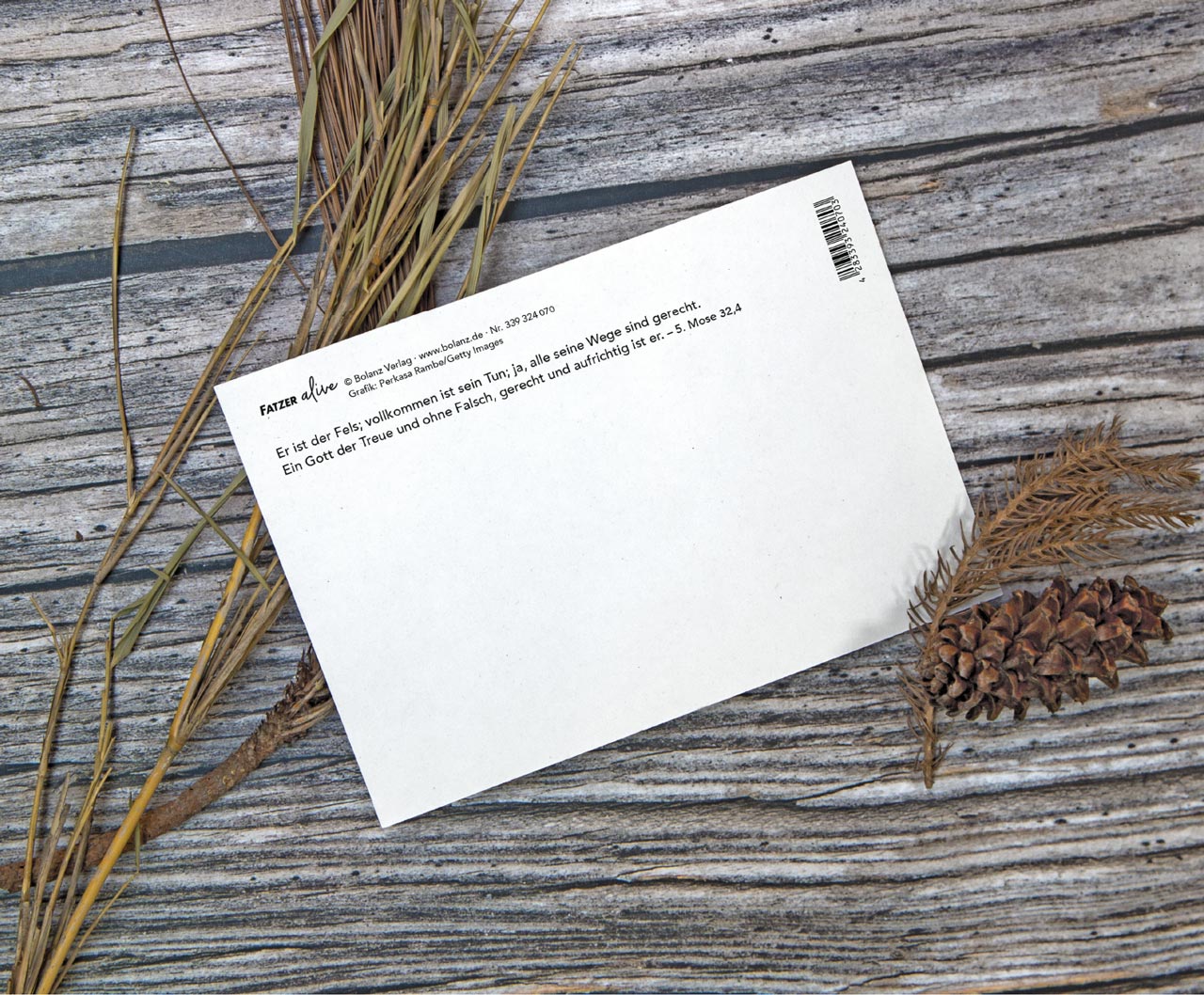 Postkarte Er ist der Fels