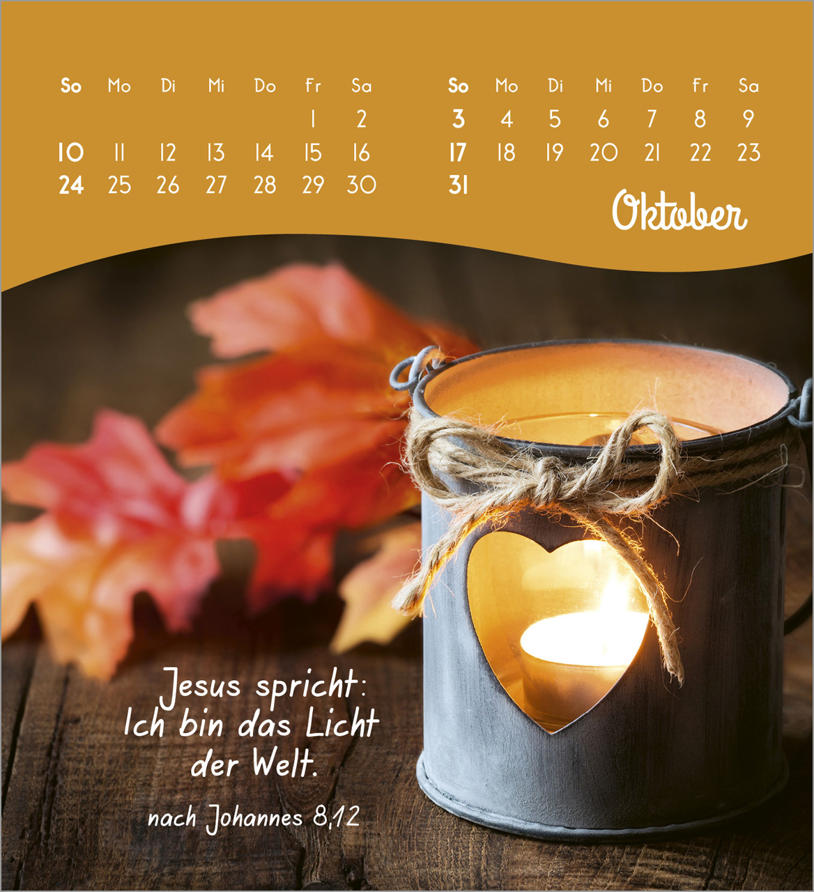 Von Herzen ein glückliches Jahr 2027 – Tischkalender