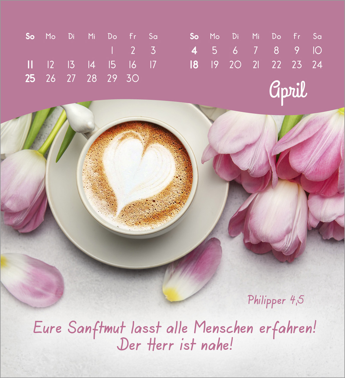 Von Herzen ein glückliches Jahr 2027 – Tischkalender