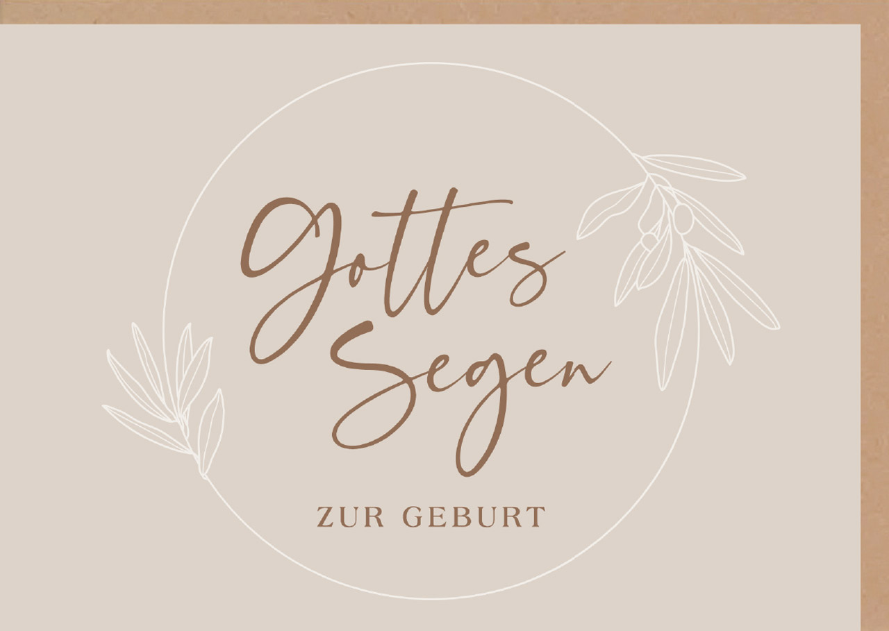 Faltkarte Gottes Segen zur Geburt