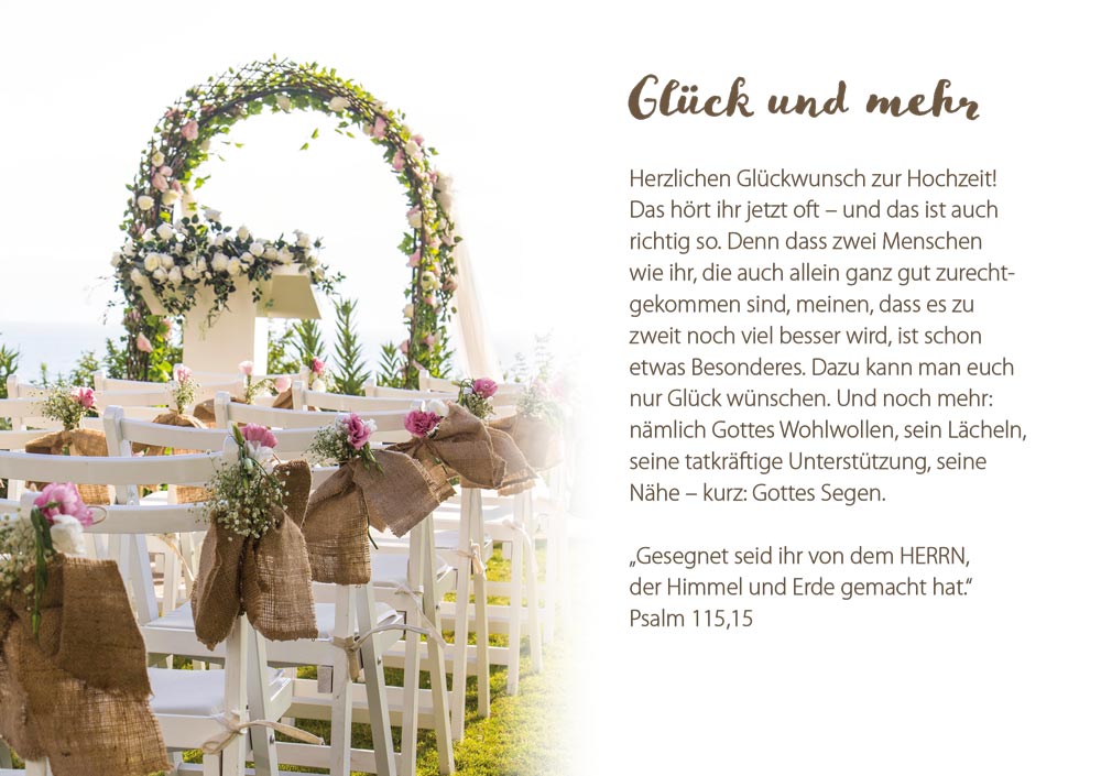 Grußheft - Gottes Segen zur Hochzeit