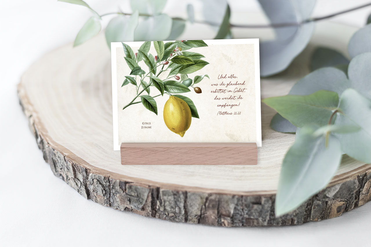 Postkarte Zitrone
