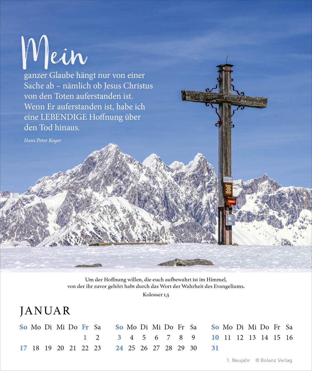 Fels meiner Stärke 2027 – Tischkalender