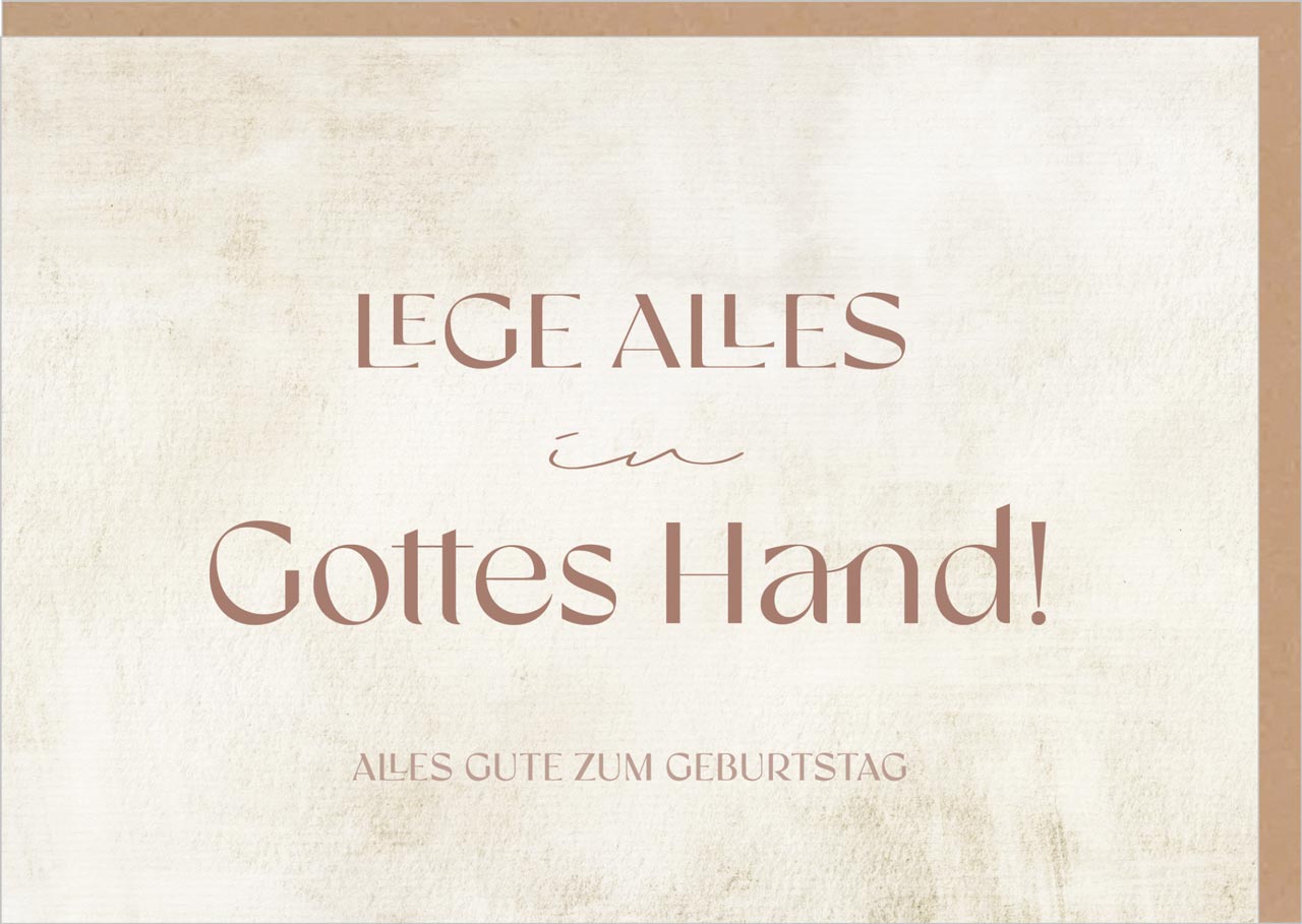 Faltkarte Leg Alles in Gottes Hand