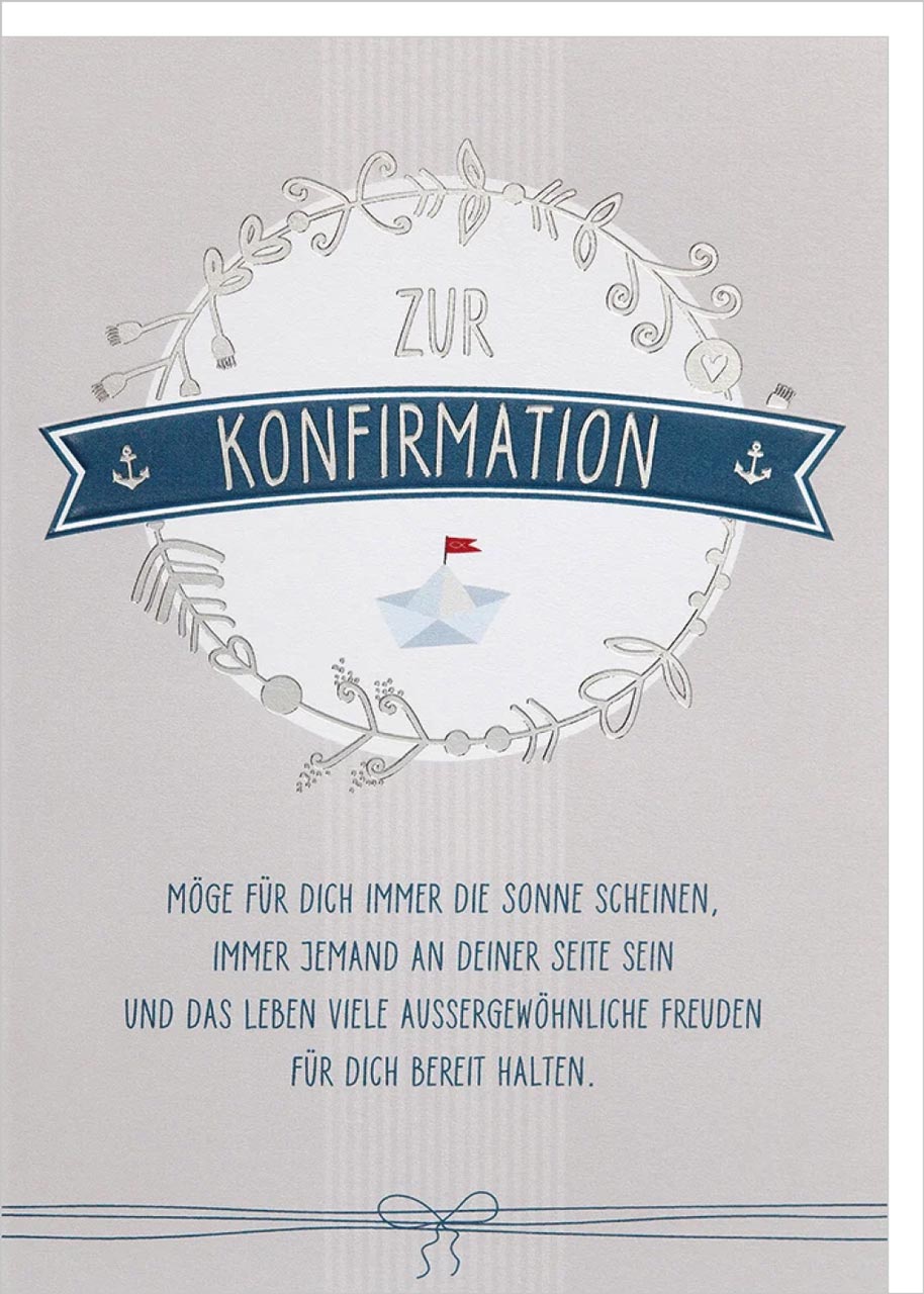 Faltkarte Zur Konfirmation Gottes Segen