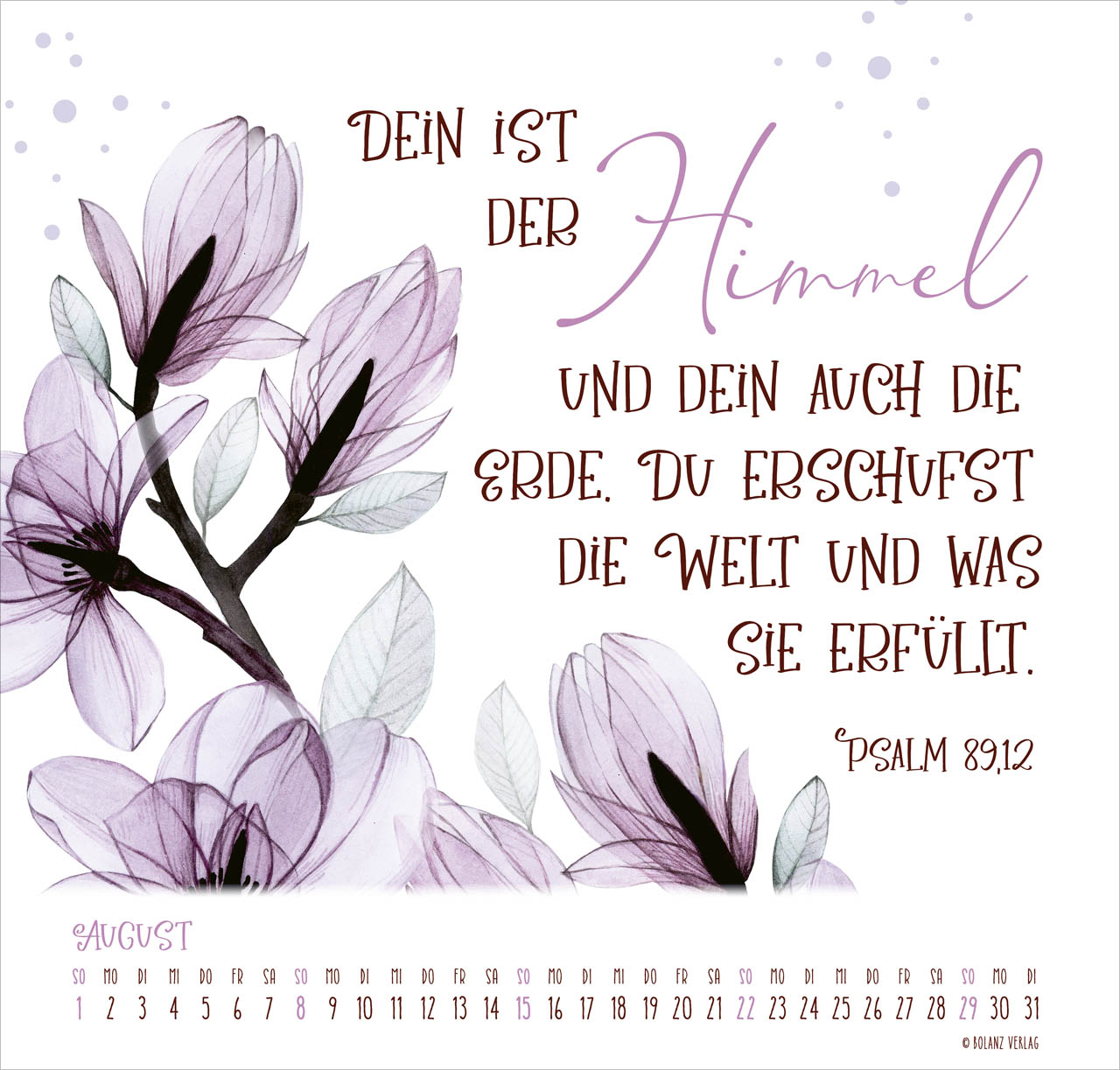 Gesegnet Tag für Tag 2027 – Posterkalender