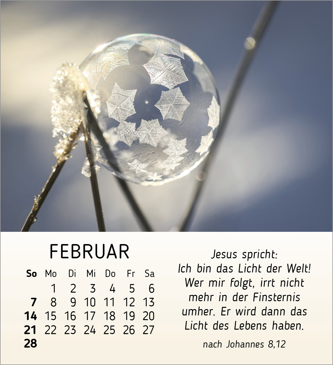 Schönheit des Lichts 2027 – Tischkalender