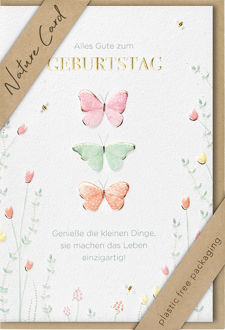 Faltkarte 3 Schmetterlinge