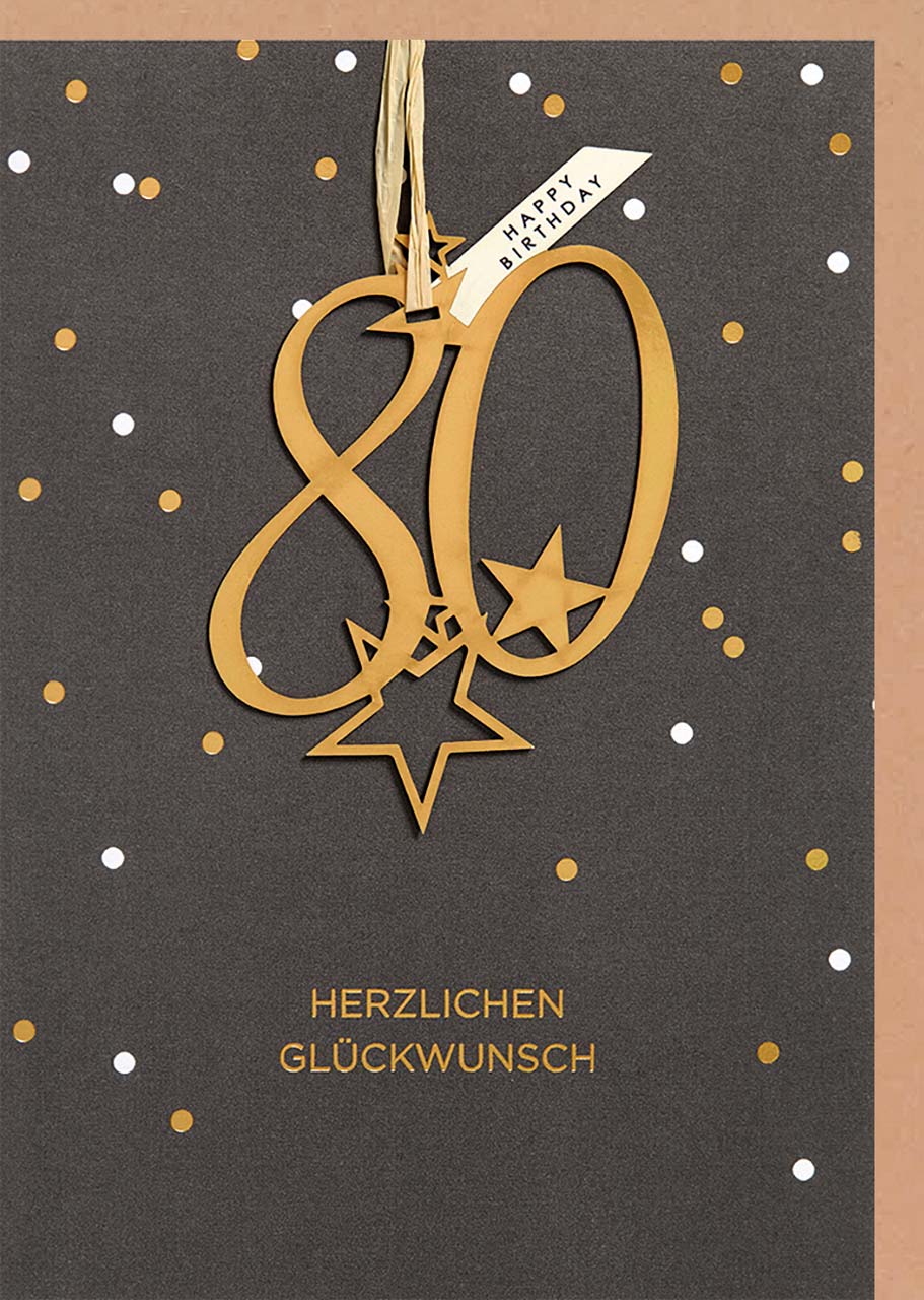 Faltkarte 80 Sterne Lasercut NC