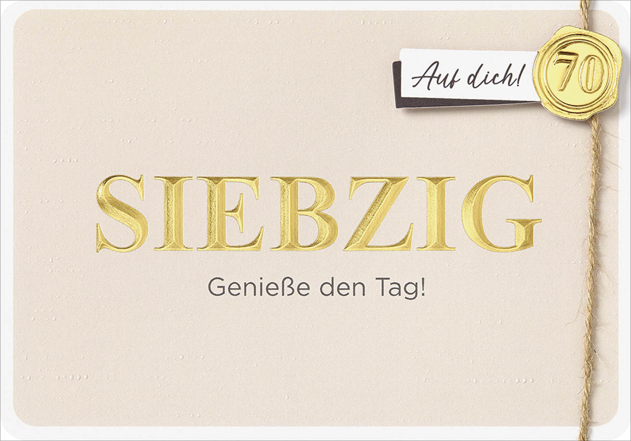Faltkarte Geburtstag 70