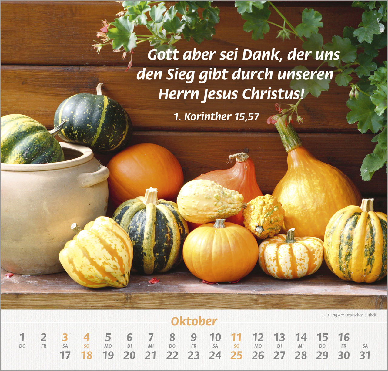 Denn du bist bei mir Wandkalender 2026