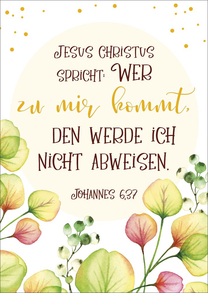 Postkarte Johannes 6:37
