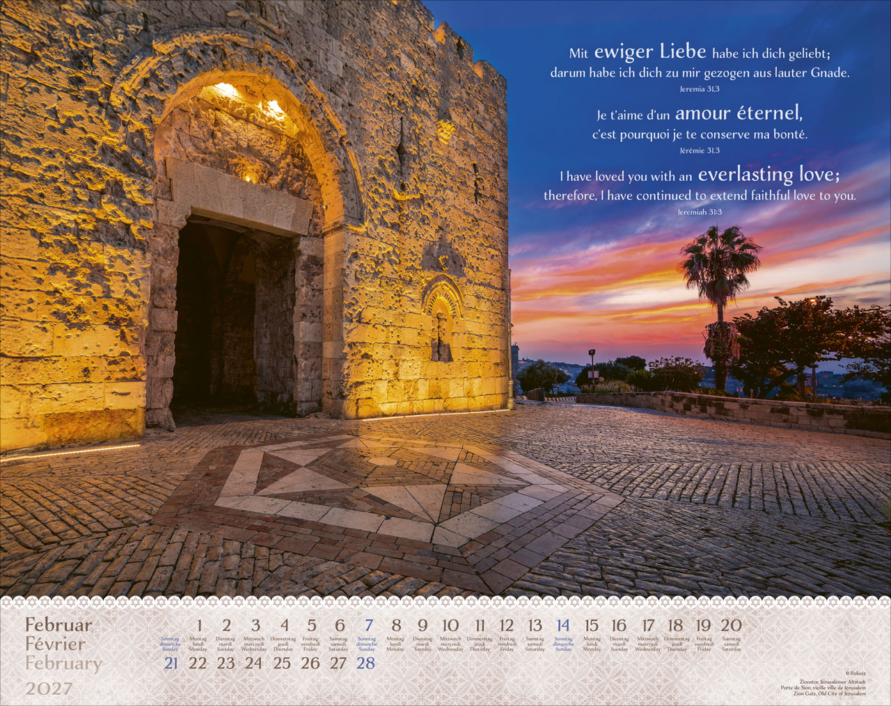 Israel Shalom 2027 – Super-Wandkalender