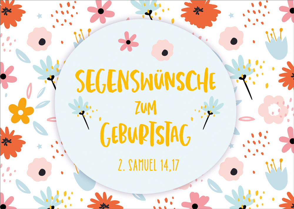 Postkarte 2. Samuel 14,17 / Blüten