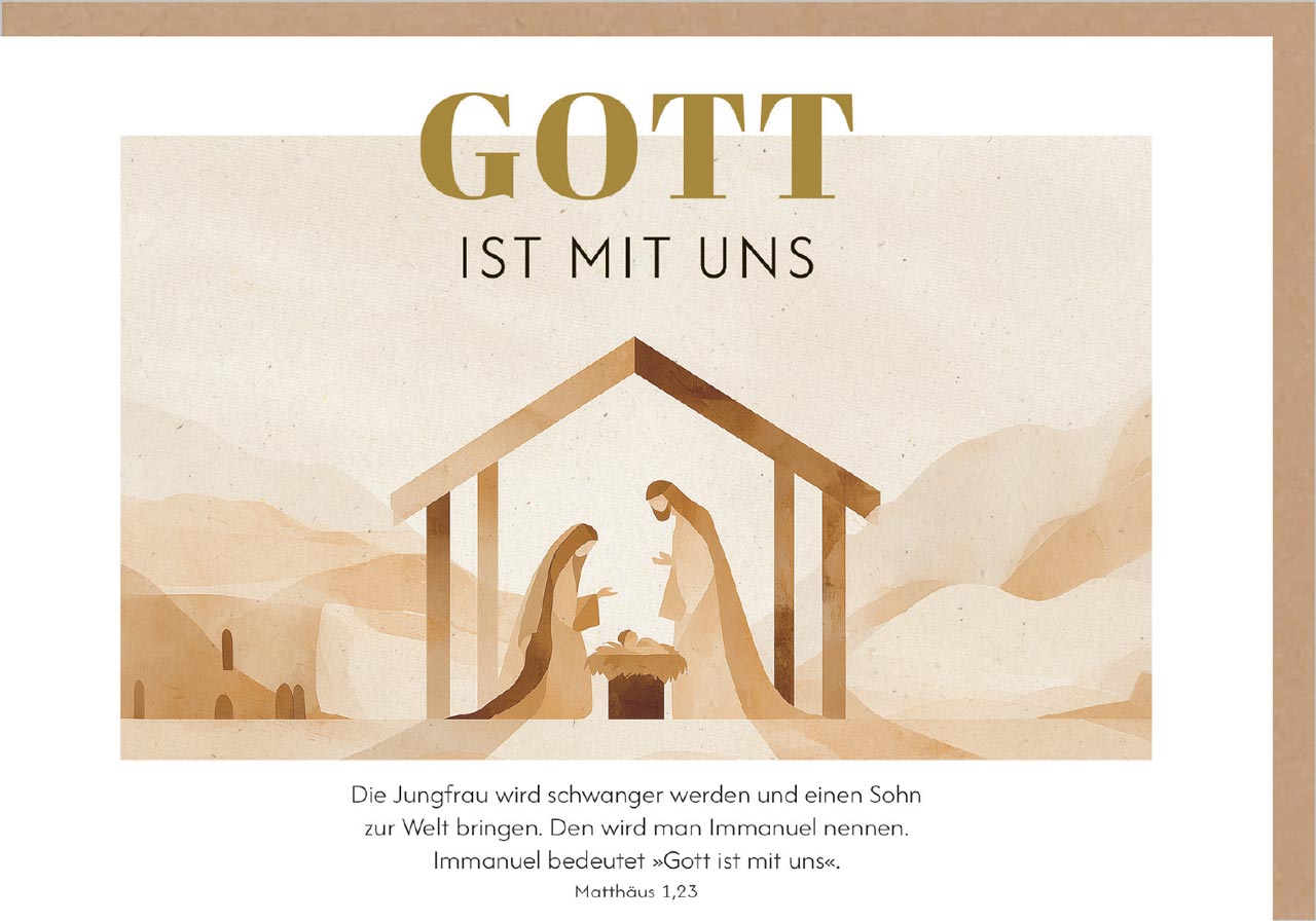 Faltkarte Gott ist mit uns