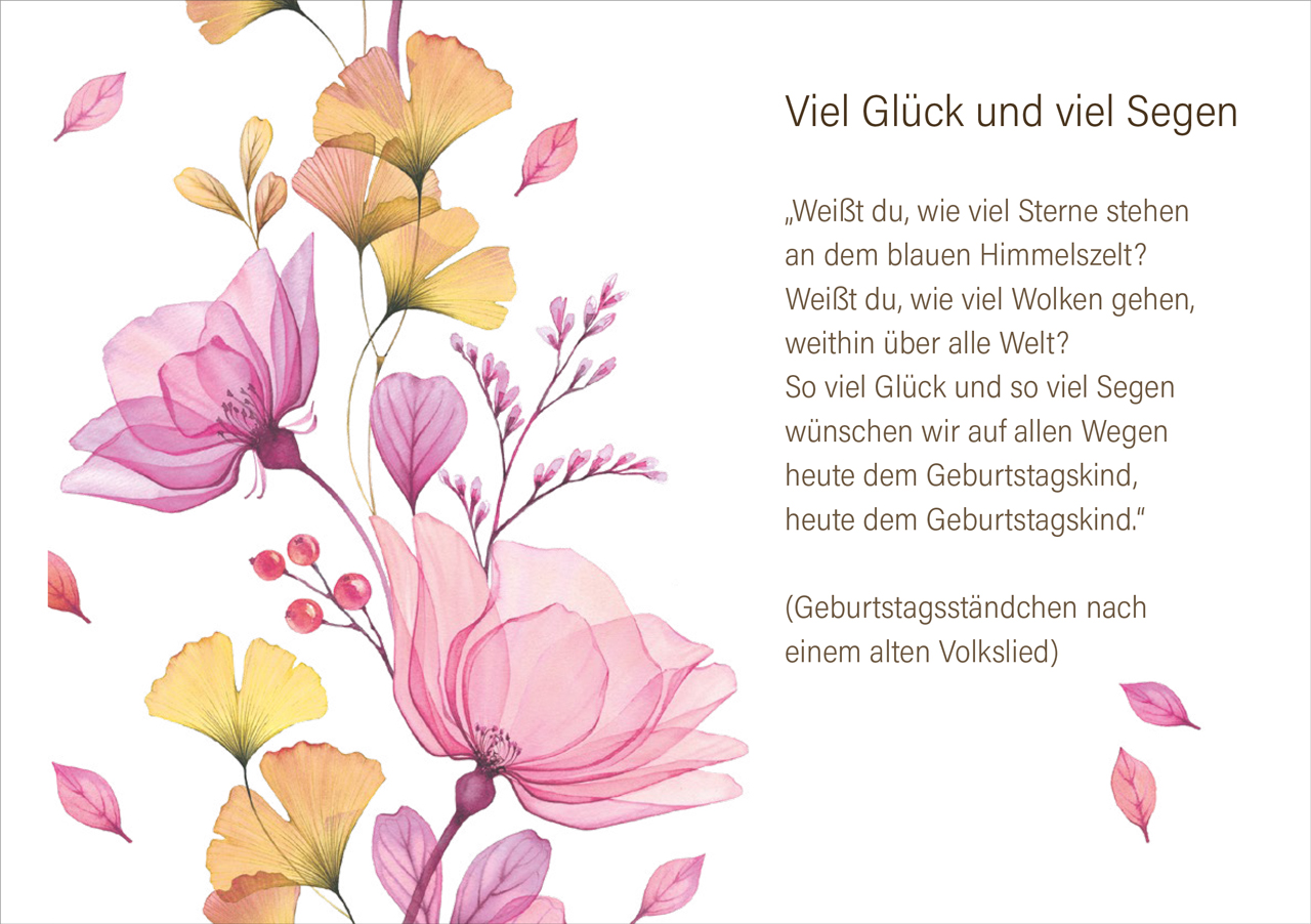 Grußheft - Viel Glück und viel Segen