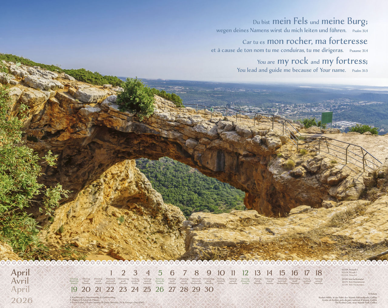 Israel Shalom 2026 - Wandkalender Israel Shalom 2026 - Wandkalender
