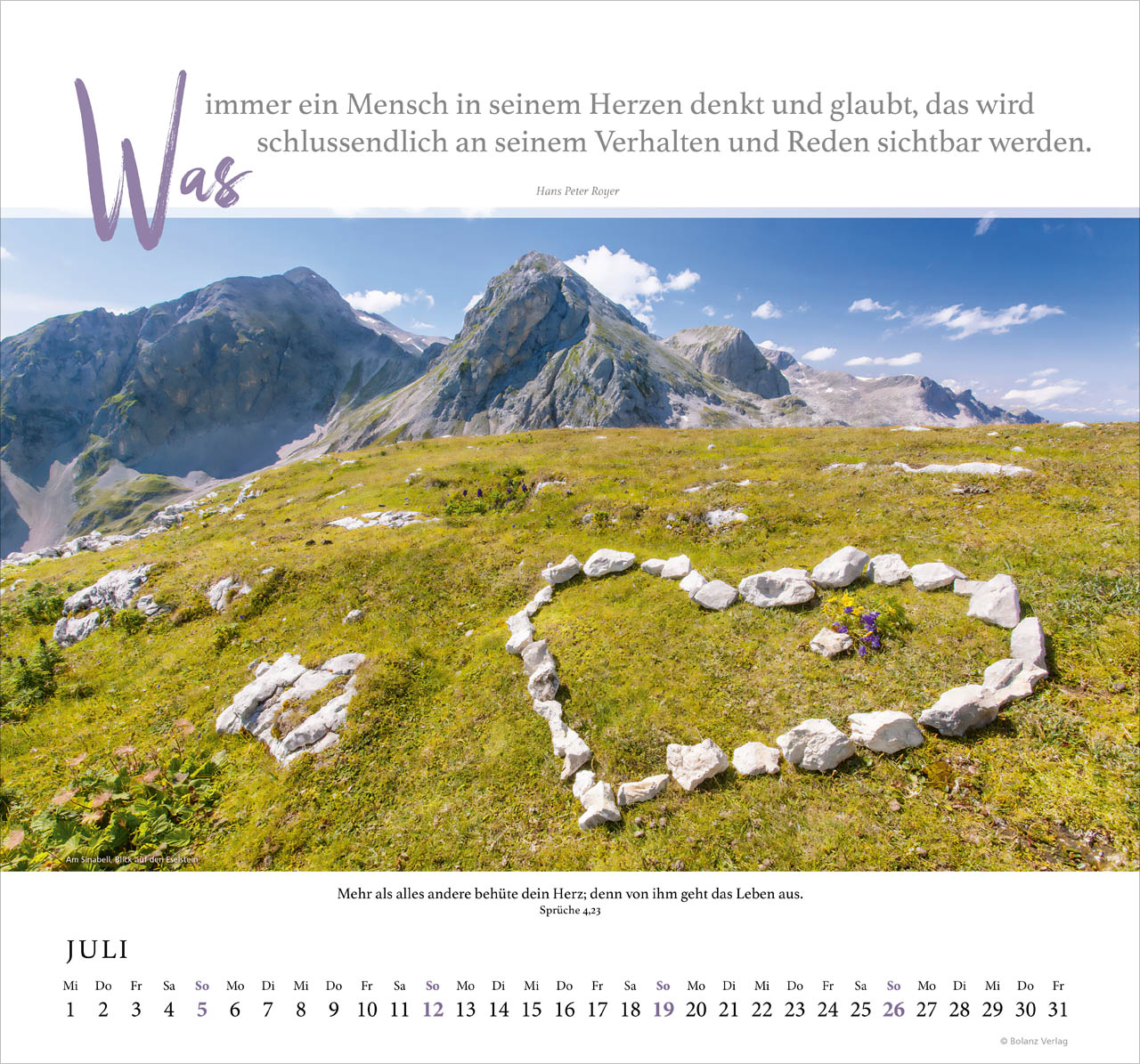 Fels meiner Stärke -Wandkalender 2026 Fels meiner Stärke -Wandkalender 2026