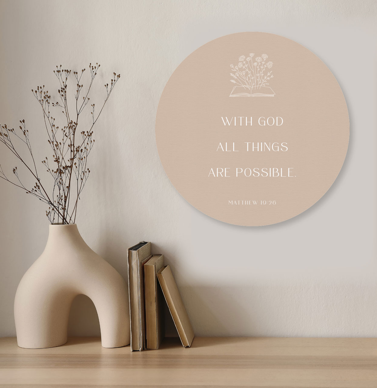 Wandschmuckbild with God 40cm