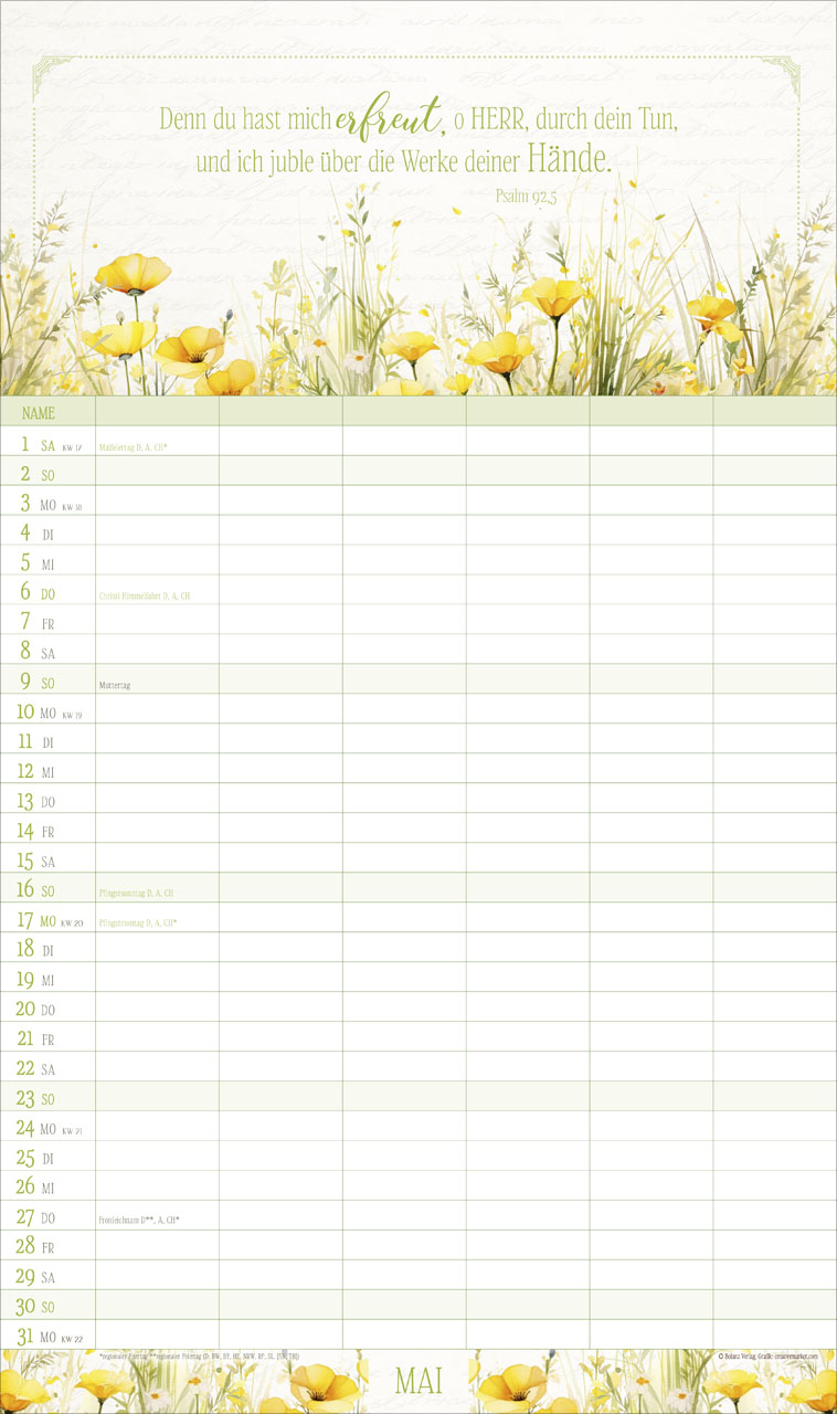 Poesie 2027 – Familienplaner