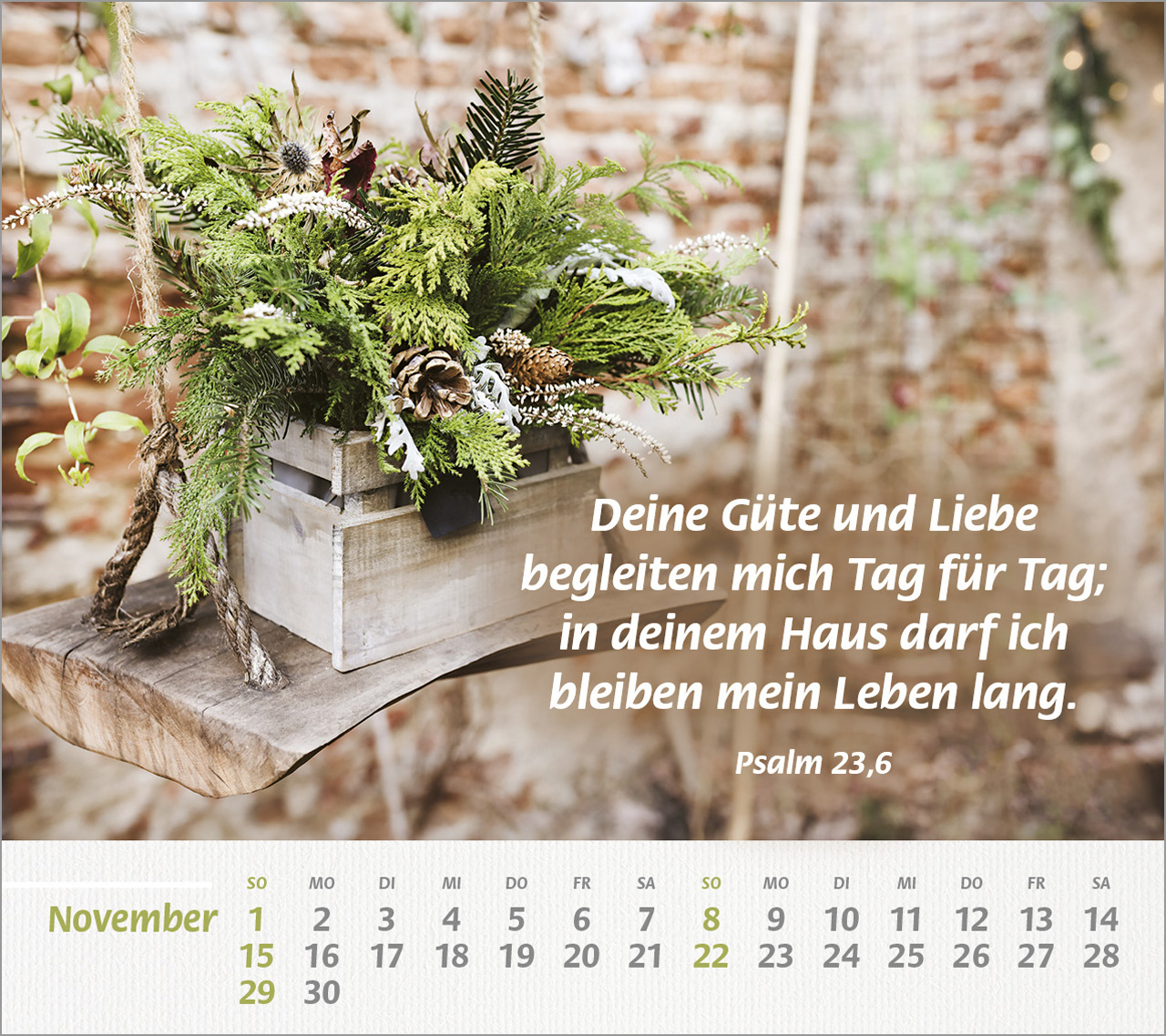 Du bist meine Stärke Großdruck-Tischkalender 2026