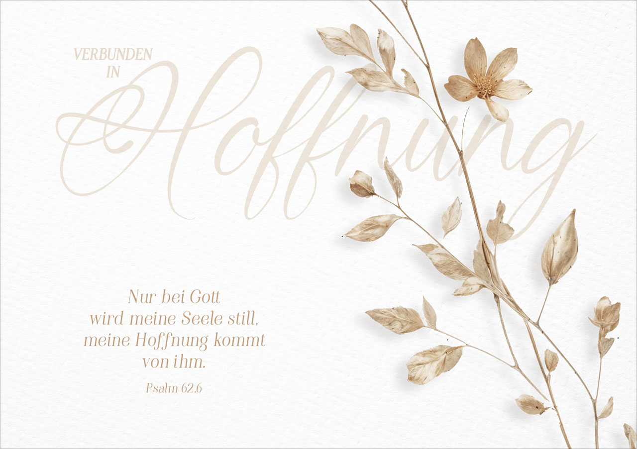 Faltkarte Trauer Hoffnung
