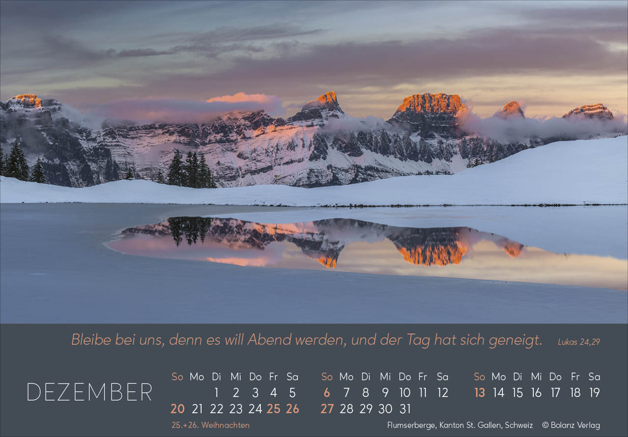 Ewigkeit in Herzen 2026 - Panoramakalender