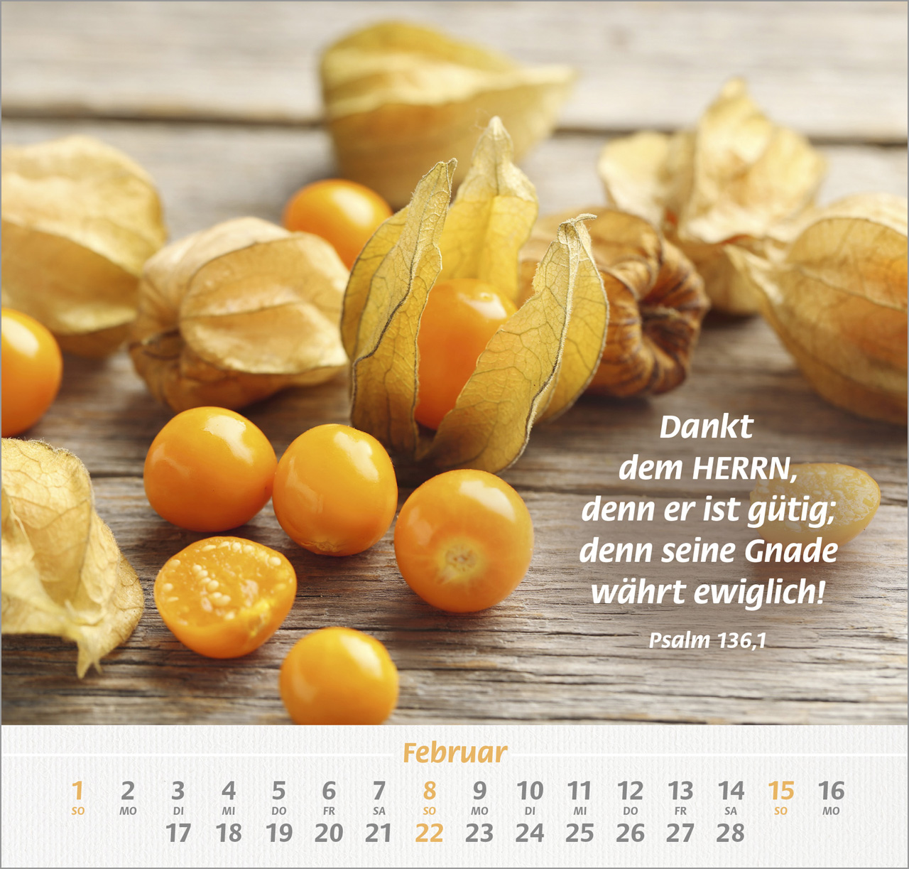 Denn du bist bei mir Wandkalender 2026
