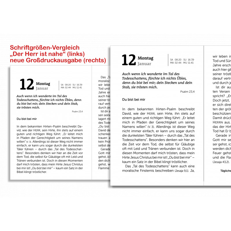 Der Herr ist nahe 2026 - Buchkalender Großdruck