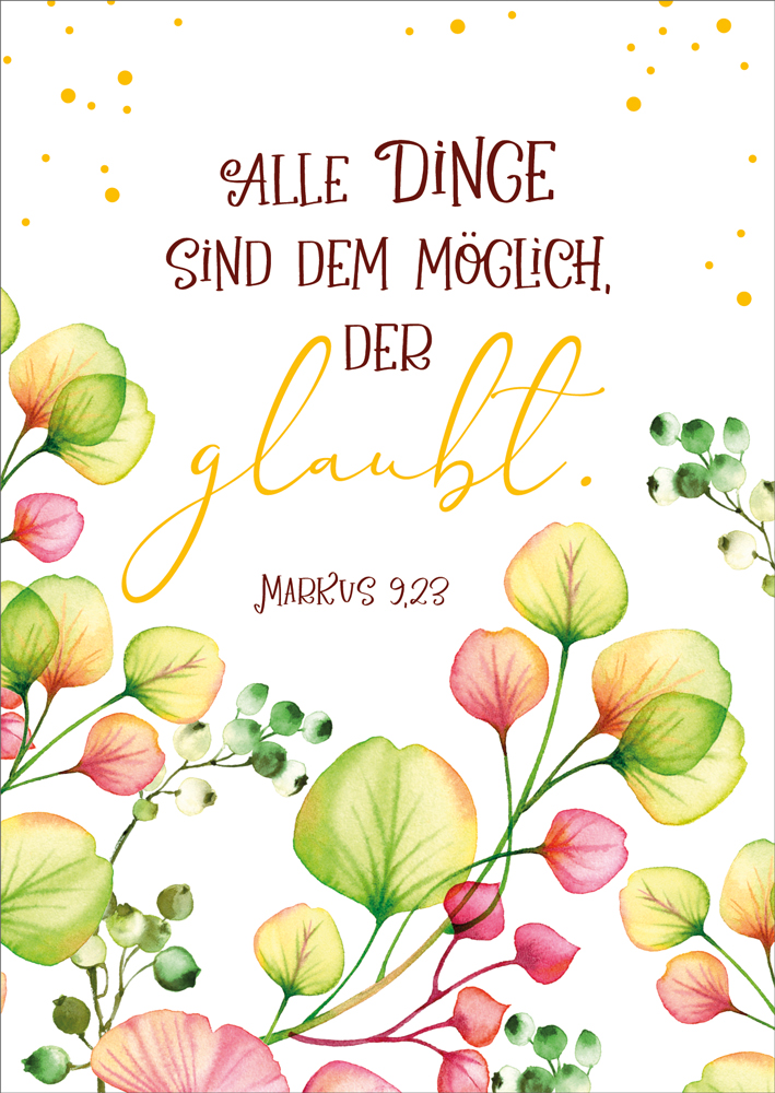 Postkarte Alle Dinge sind dem möglich der glaubt GF