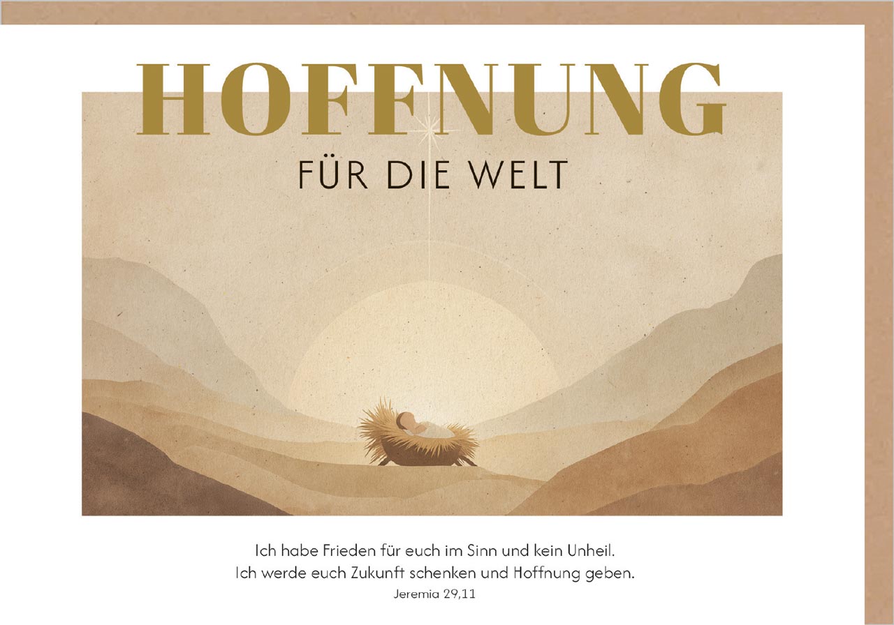 Faltkarte Hoffnung für die Welt