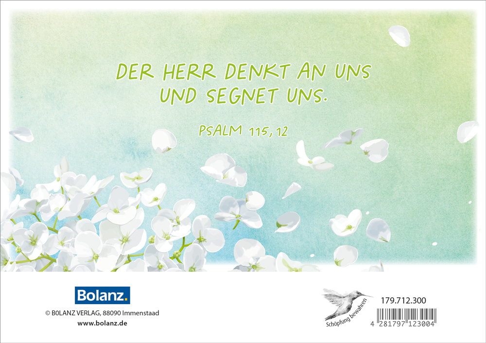 Faltkarte Weiße Blüten