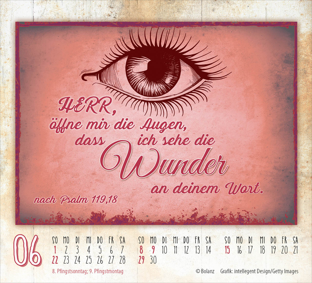 Wortstark - Vintage 2025 - Minikalender