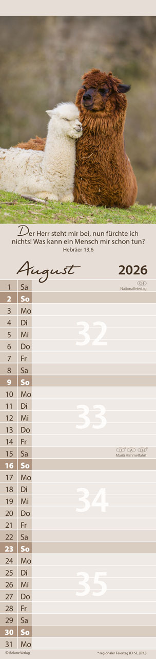 Für Euch 2026 - Streifenterminplaner
