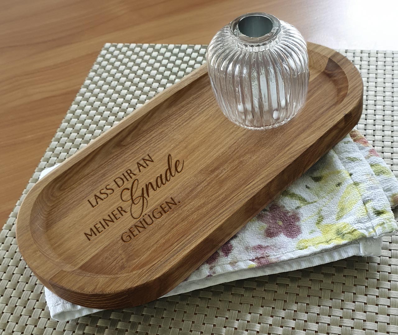 Holz-Tablett - Gnade