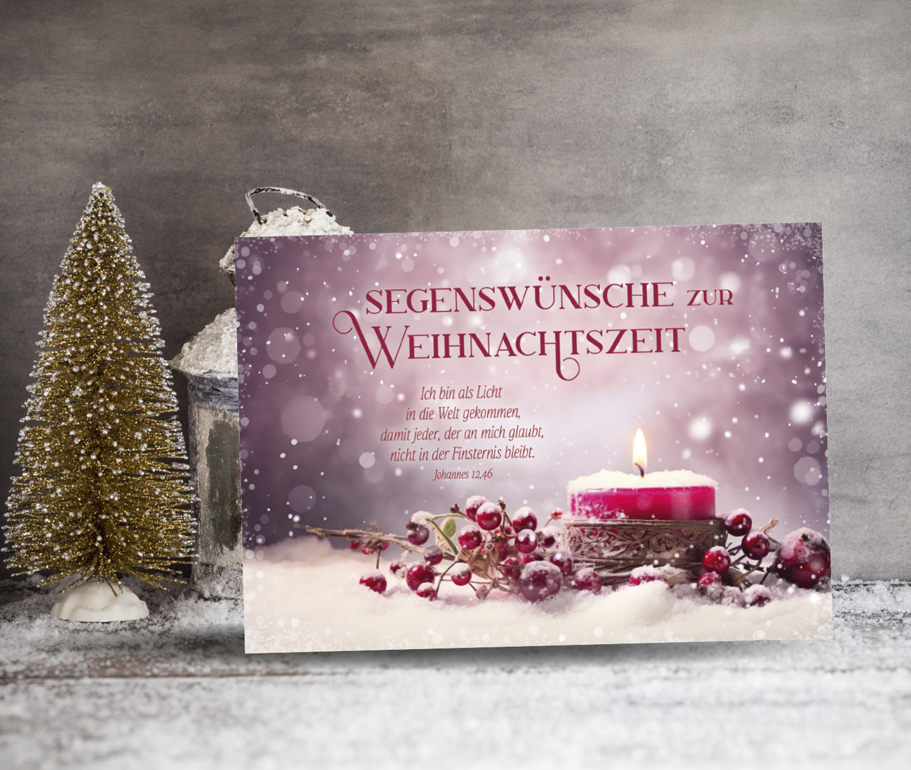 Faltkarte Weihnachten Rote Kerze