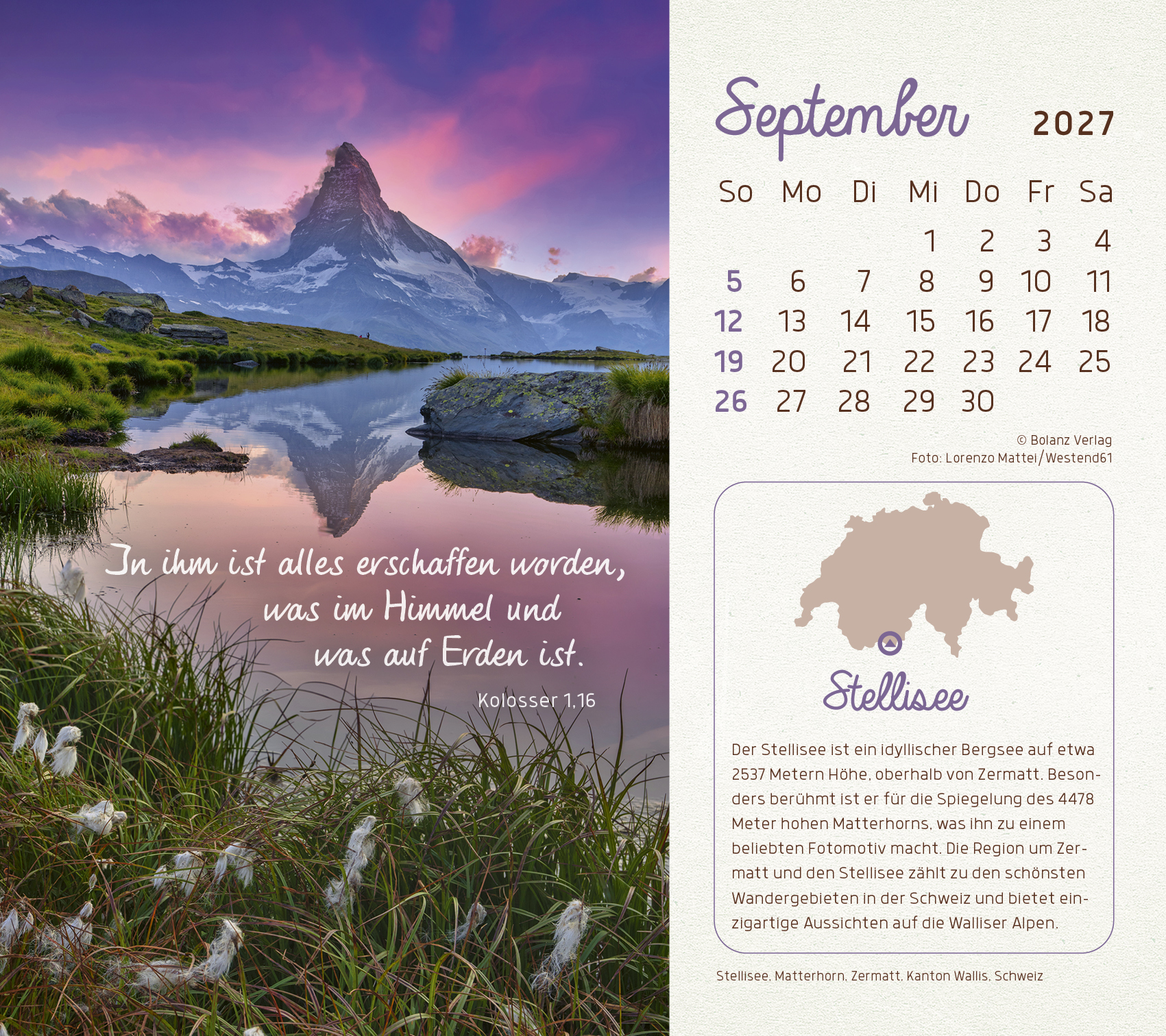 Faszinierende Schöpfung 2027 – Tischkalender