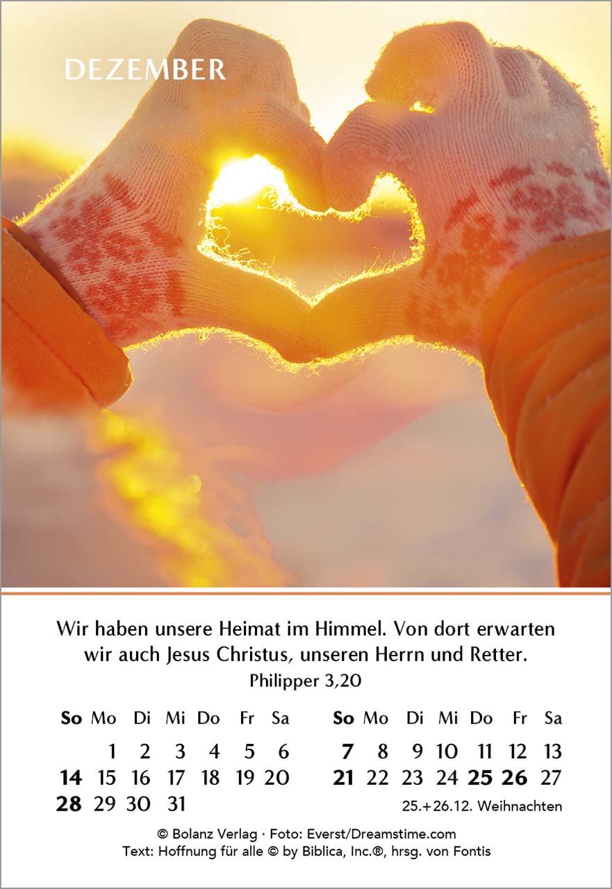 Ein Jahr der Geborgenheit Mini-Kalender