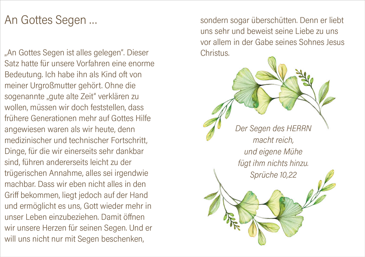 Grußheft - Viel Glück und viel Segen