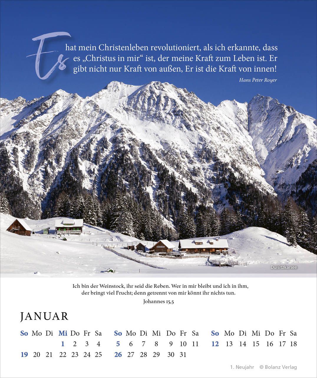 Fels meiner Stärke - Hans Peter Royer Tischkalender