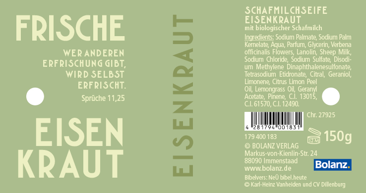 Schafmilchseife Frische | Eisenkraut
