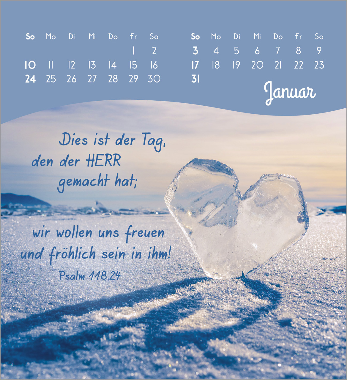 Von Herzen ein glückliches Jahr 2027 – Tischkalender